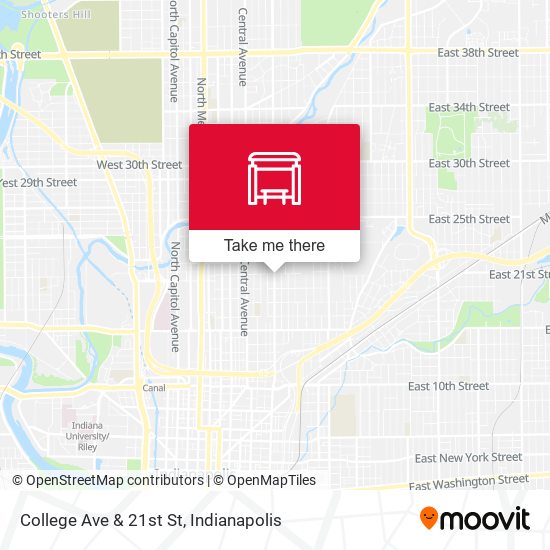 College Ave & 21st St map