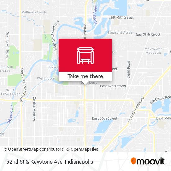 62nd St & Keystone Ave map