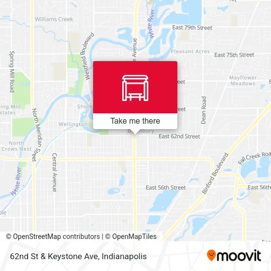 62nd St & Keystone Ave map