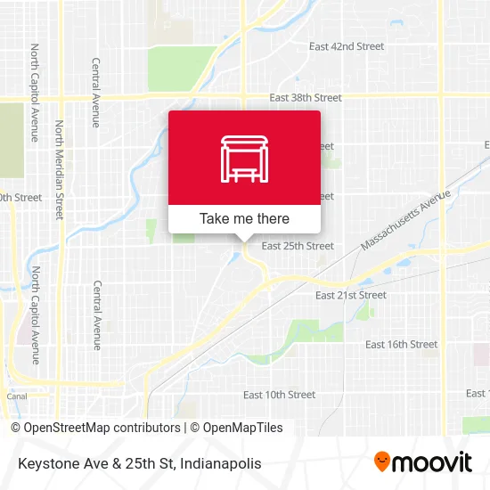 Keystone Ave & 25th St map