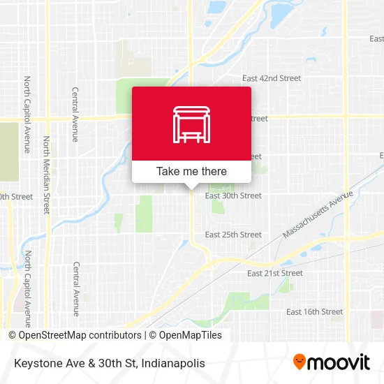 Keystone Ave & 30th St map
