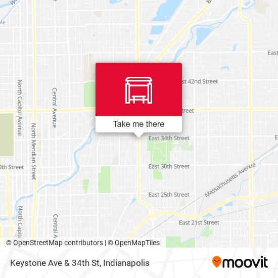 Keystone Ave & 34th St map