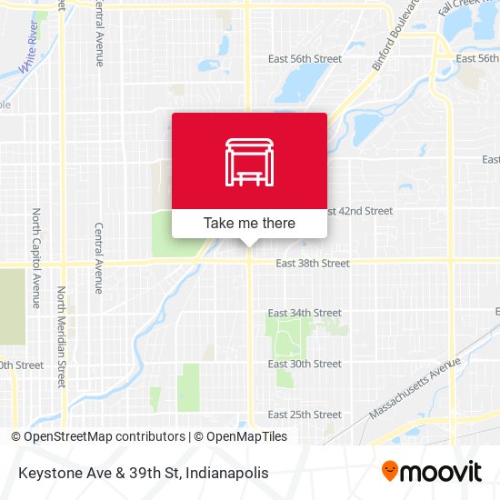 Keystone Ave & 39th St map