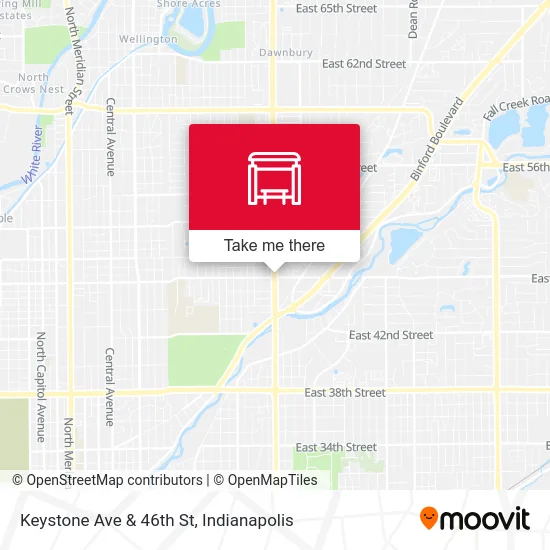 Keystone Ave & 46th St map