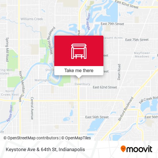 Keystone Ave & 64th St map