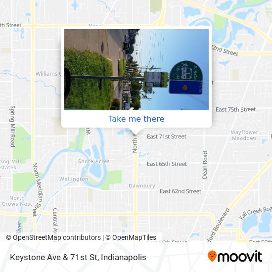 Keystone Ave & 71st St map