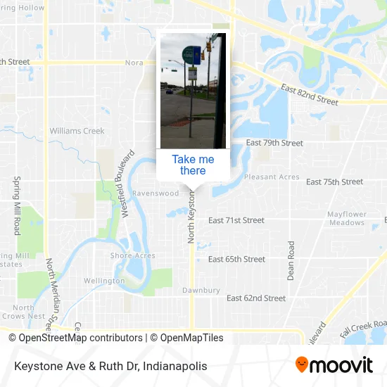 Keystone Ave & Ruth Dr map