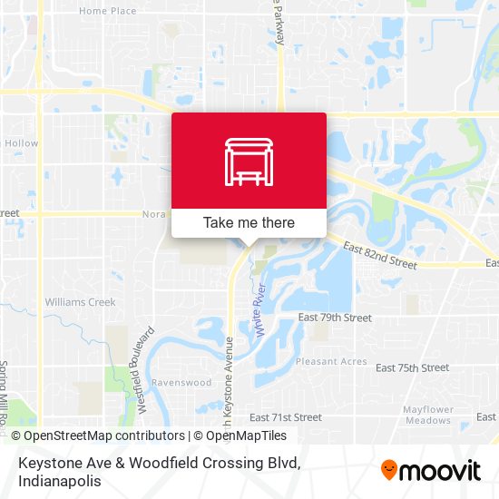 Keystone Ave & Woodfield Crossing Blvd map