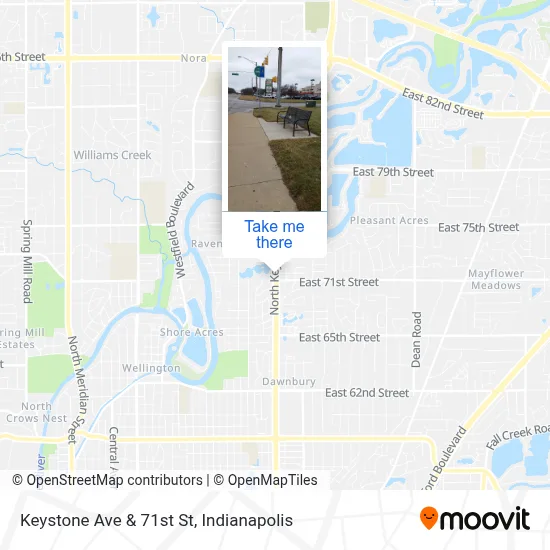 Keystone Ave & 71st St map