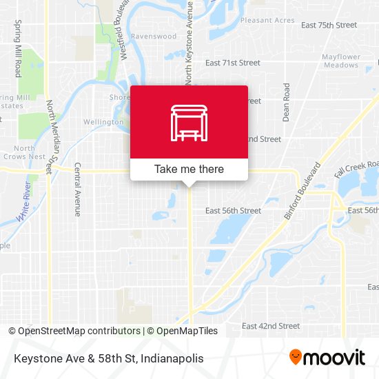 Keystone Ave & 58th St map