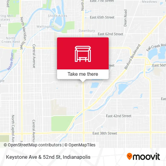 Keystone Ave & 52nd St map