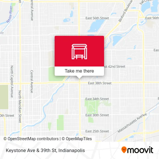 Keystone Ave & 39th St map
