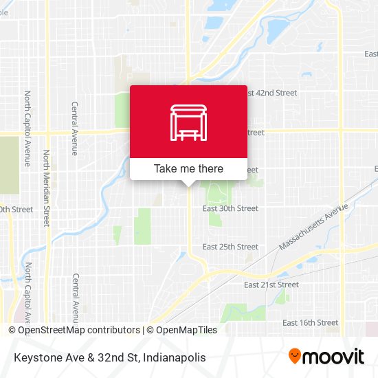 Keystone Ave & 32nd St map