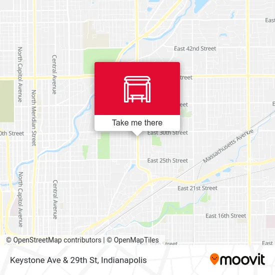 Keystone Ave & 29th St map