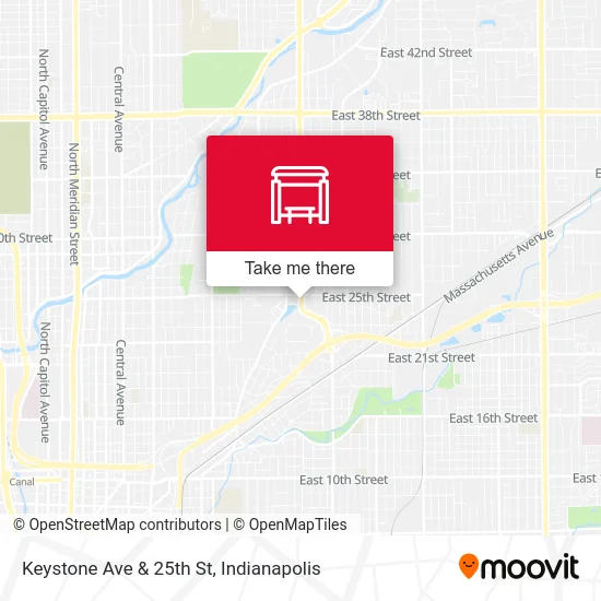 Keystone Ave & 25th St map