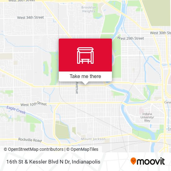 Mapa de 16th St & Kessler Blvd N Dr