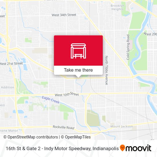 Mapa de 16th St & Gate 2 - Indy Motor Speedway