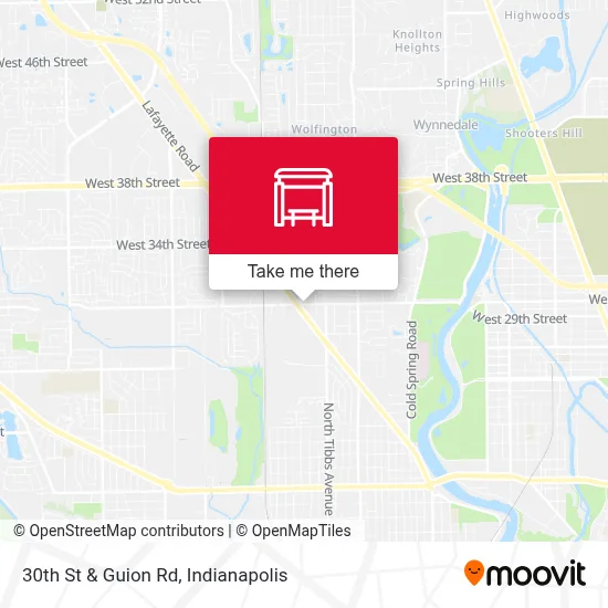 30th St & Guion Rd map