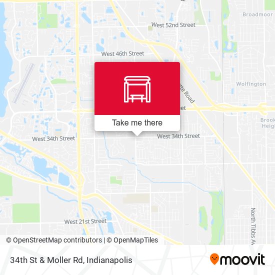 34th St & Moller Rd map