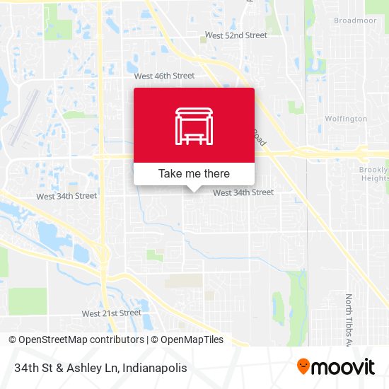 34th St & Ashley Ln map
