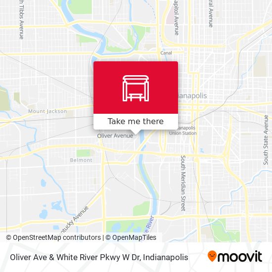 Oliver Ave & White River Pkwy W Dr map