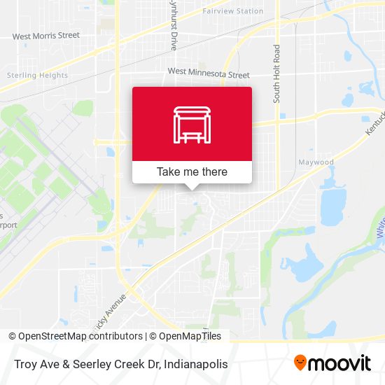 Troy Ave & Seerley Creek Dr map