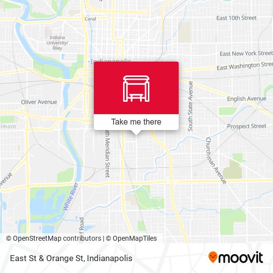 East St & Orange St map
