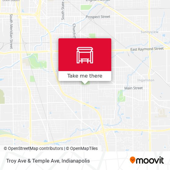 Troy Ave & Temple Ave map