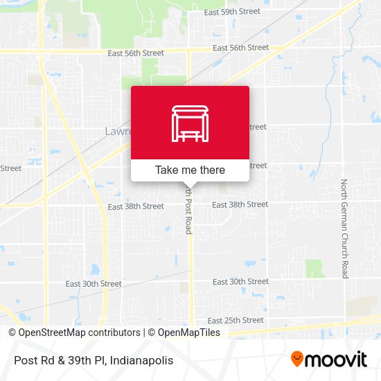 Post Rd & 39th Pl map