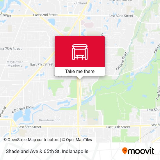 Mapa de Shadeland Ave & 65th St