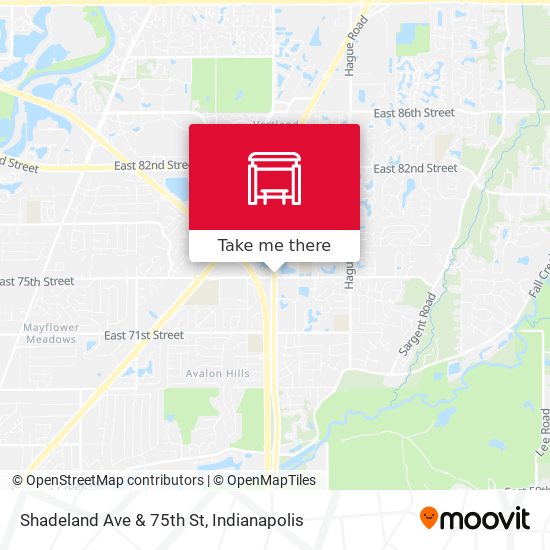 Shadeland Ave & 75th St map