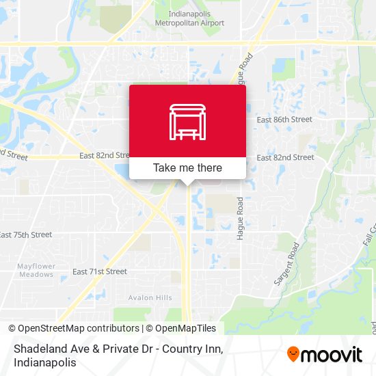 Mapa de Shadeland Ave & Private Dr - Country Inn