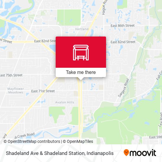Shadeland Ave & Shadeland Station map
