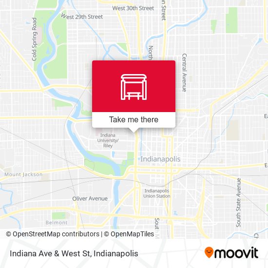 Indiana Ave & West St map