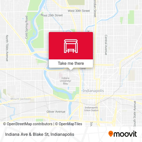 Indiana Ave & Blake St map