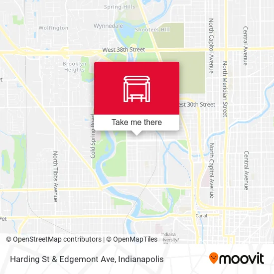 Harding St & Edgemont Ave map