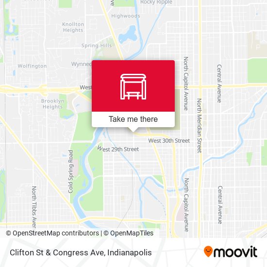 Clifton St & Congress Ave map
