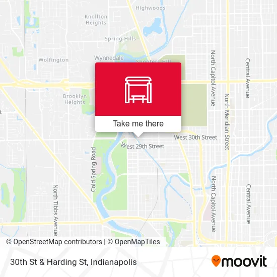 30th St & Harding St map