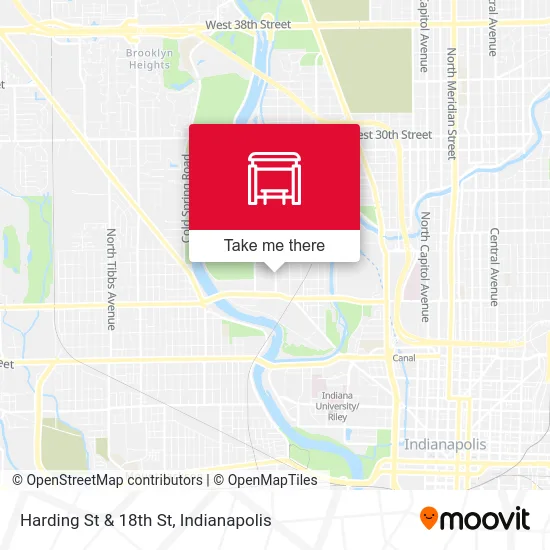 Harding St & 18th St map