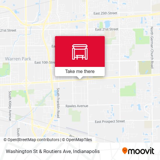 Washington St & Routiers Ave map
