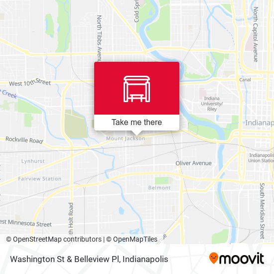 Washington St & Belleview Pl map