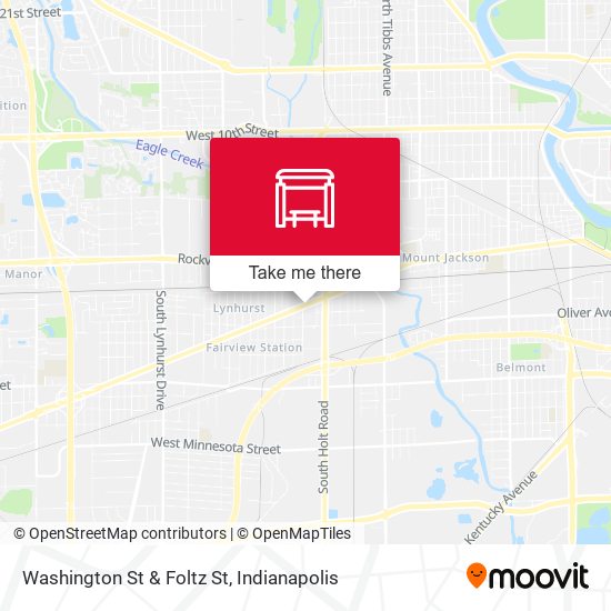 Washington St & Foltz St map