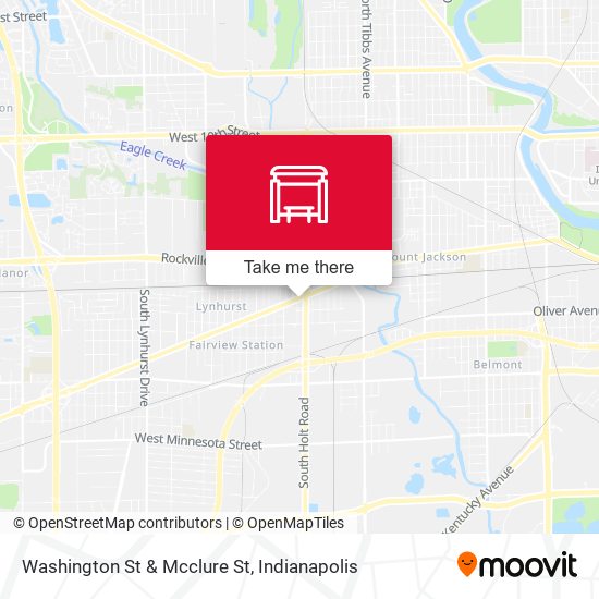 Washington St & Mcclure St map