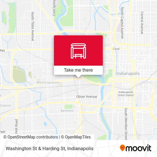 Washington St & Harding St map