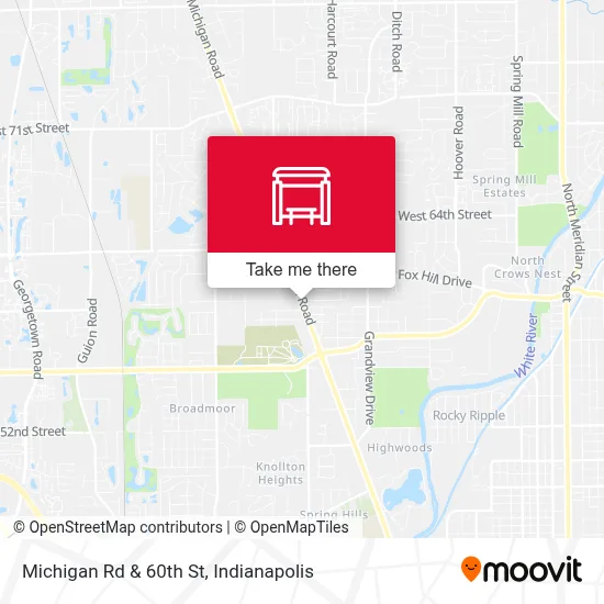 Michigan Rd & 60th St map