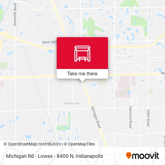 Michigan Rd - Lowes - 8400 N map