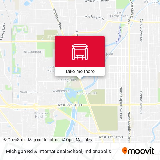Michigan Rd & International School map