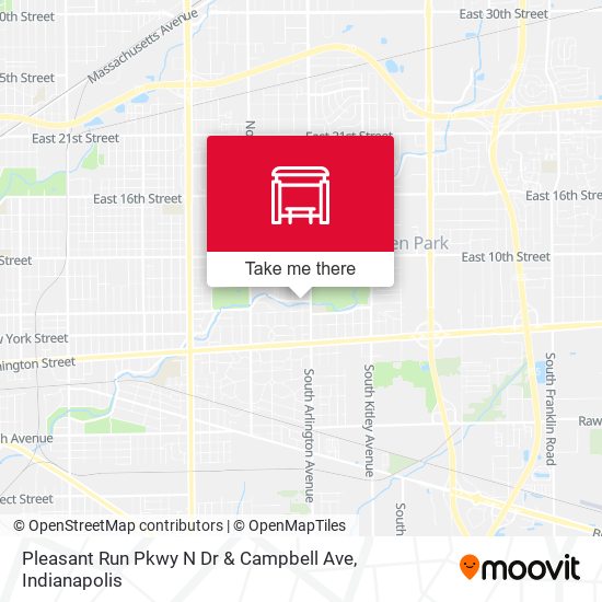 Mapa de Pleasant Run Pkwy N Dr & Campbell Ave