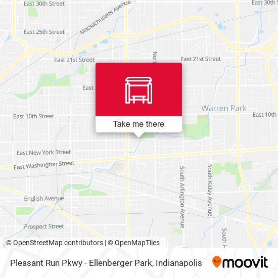 Pleasant Run Pkwy - Ellenberger Park map