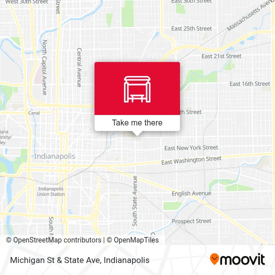 Michigan St & State Ave map